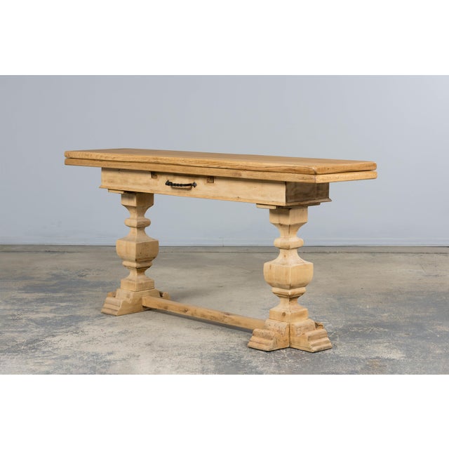 Country French Louis XIII Style Bleached Mixed Wood Folding Table For Sale - Image 16 of 18