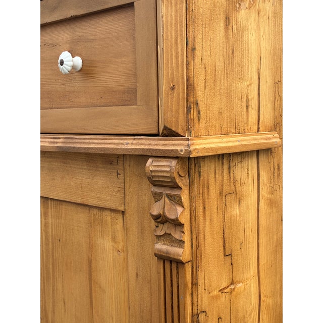 Pine Two Door Three Drawer Dresser Base For Sale - Image 10 of 15
