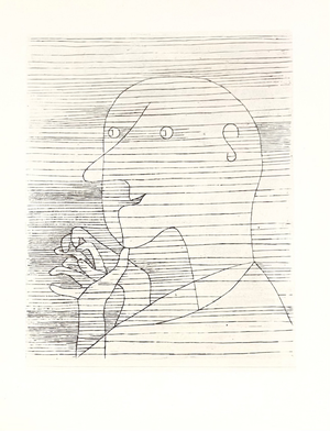 1947 Paul Klee Engraving 38 Old Man Figuring 1929 Reproduction