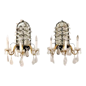Pair of Large Vintage French Louis XV Style Sconces Attributed to Maison Baguès
