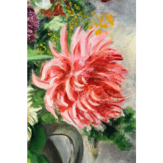 Peter Ludwigs, Still Life with Fruit and Flowers, 1925-35, Oil on Canvas, Framed For Sale - Image 6 of 11