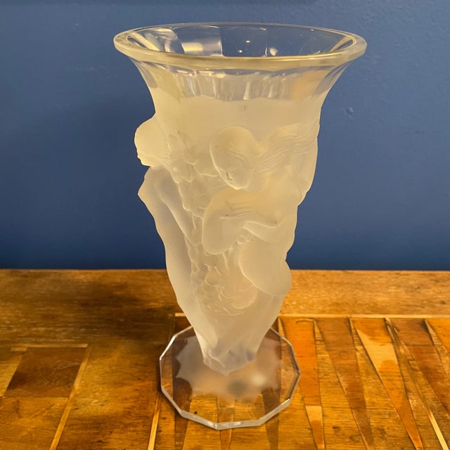 Boho Chic 1930's Vintage Bohemian Crystal Vase by Desna For Sale - Image 3 of 9