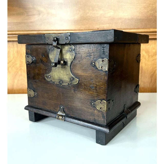 Brass Antique Korean Small Wood Box Joseon Dynasty For Sale - Image 8 of 12