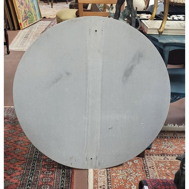 Vintage metal round railroad sign. Measuring 36 inches in diameter. Pealing some loss no dents .