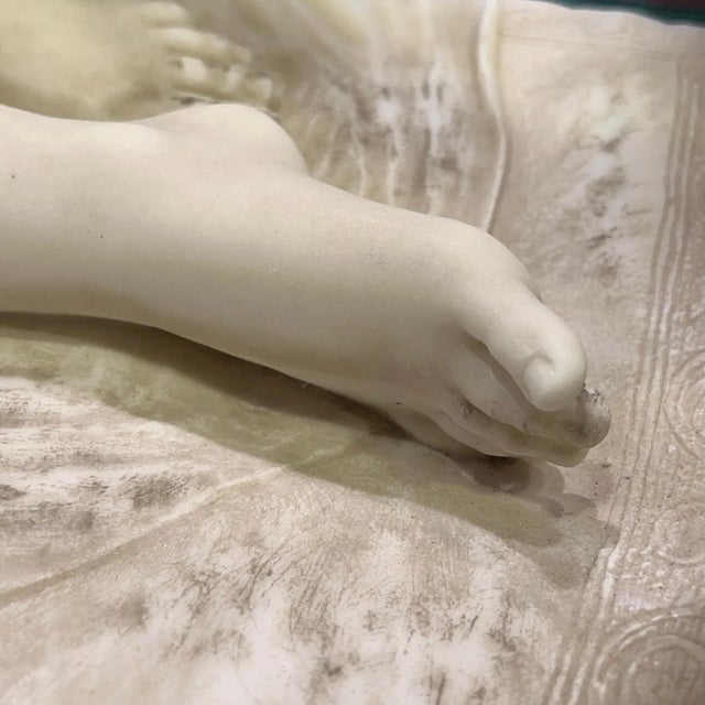 Pauline Bonaparte as Venus Victrix Marble Sculpture After Antonio Canova For Sale - Image 10 of 12