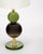 Metal Venetian Blown Glass Lamps, Green, Murano Italy - a Pair For Sale - Image 7 of 9