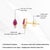 1ct Natural Ruby & Diamond Toi Et Moi Stud Earrings in 14k Yellow Gold- 2 Pieces For Sale - Image 12 of 15