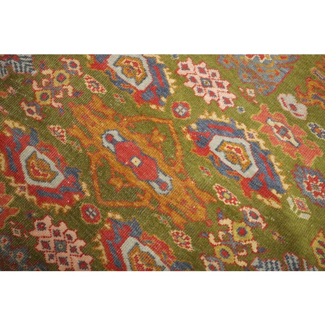 Late 19th Century Zabihi Collection Green Sultanabad Rug For Sale - Image 10 of 12