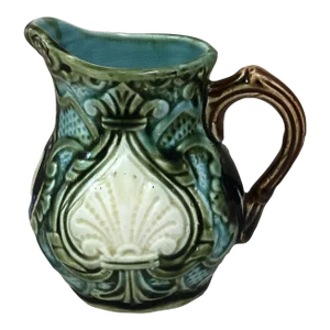 19th Century French Majolica Pitcher Onnaing