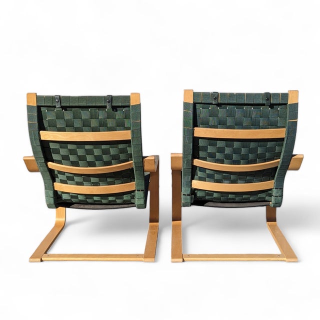 Wood Mid-Century Modern Aalto Tribute Points Lounge Chairs by Noboru Nakamura for Ikea, Limited Edition, 1990s For Sale - Image 7 of 10