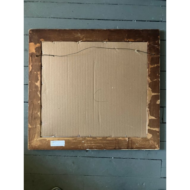 Abstract 1970’s Original Abstract Painting Vintage Wood Frame For Sale - Image 3 of 3