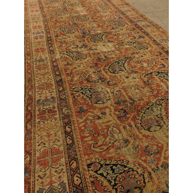 Textile Distressed Antique Persian Gallery Rug For Sale - Image 7 of 13