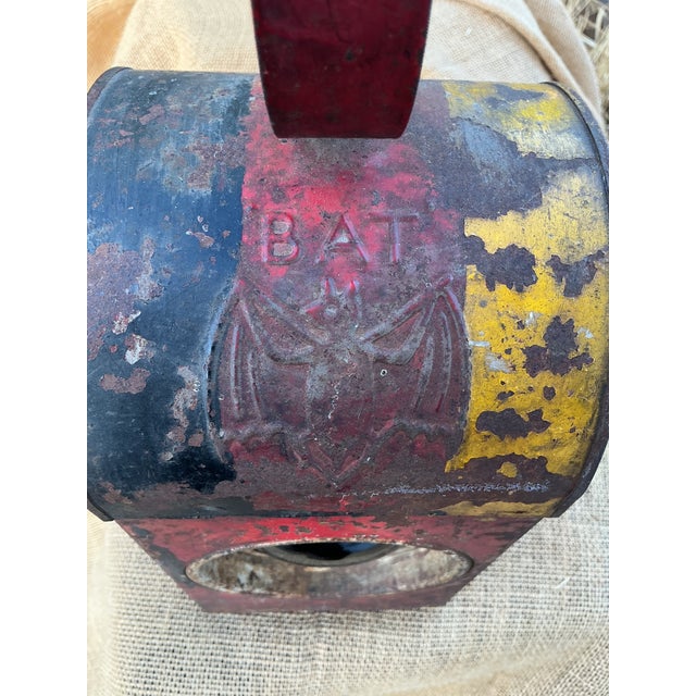 Mid Century Modern Industrial lantern used for London public works and Railroad lines for signaling. BAT lanterns were...
