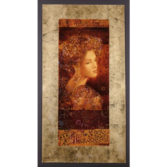 2000 Csaba Markus "Constantina" Artist Hand Numbered & Embellished Limited Edition Serigraph 169/225 Exquisitely Framed & Matted For Sale - Image 4 of 8