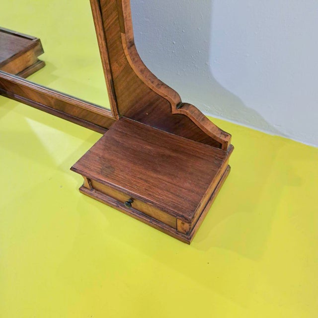 Antique Wood Table Mirror For Sale - Image 6 of 12