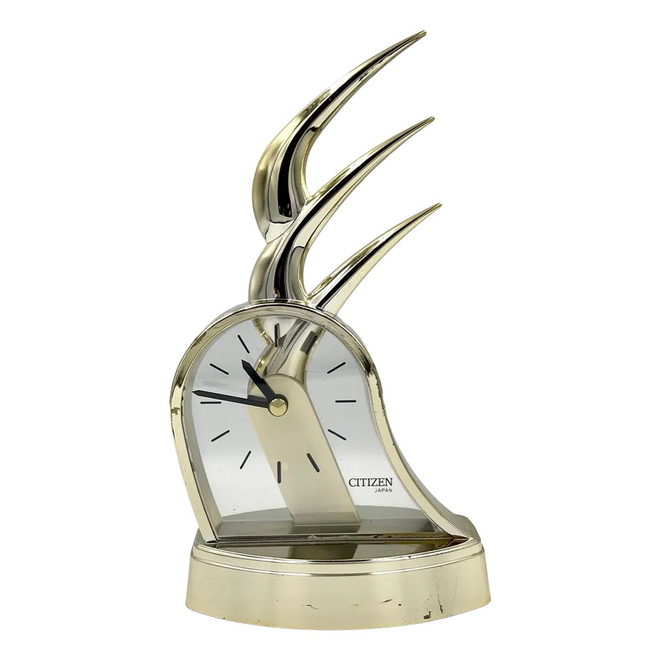 Postmodern Japan Citizen Table Clock, 1980s | Chairish