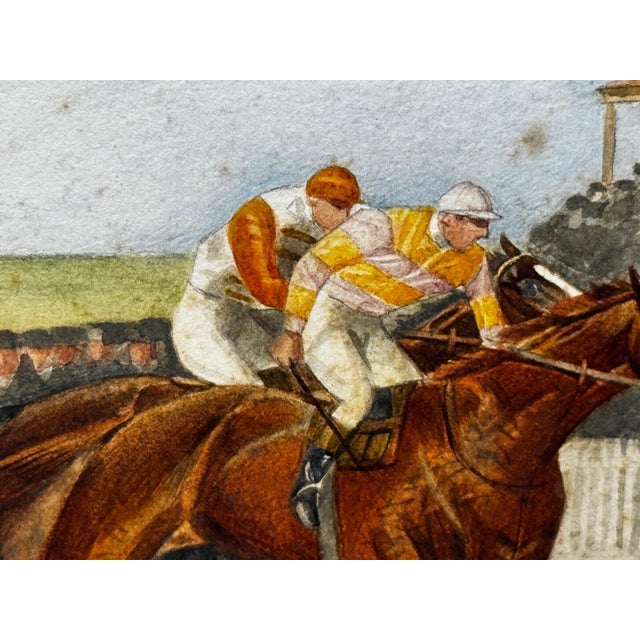 Edwardian Sporting Watercolour by Isaac James Cullin (1859–1942) the 1910 Two Thousand Guineas, Newmarket Neil Gow’s Classic Victory – Signed & Dated For Sale - Image 13 of 18