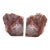 Large Vintage Petrified Wood Symmetrical Bookends With Reds, Browns, Whites, Grays For Sale