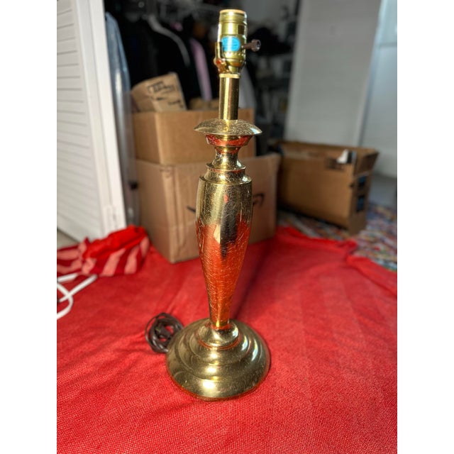 Vintage Stiffel Candlestick Style Brass Lamp For Sale - Image 10 of 10