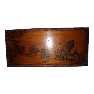 Drawing on Wood from Don Quixote Excerpt For Sale