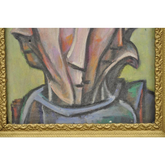 Vintage Samuel Heller "Face in Motion" Picasso Style Oil on Canvas Painting For Sale - Image 13 of 14