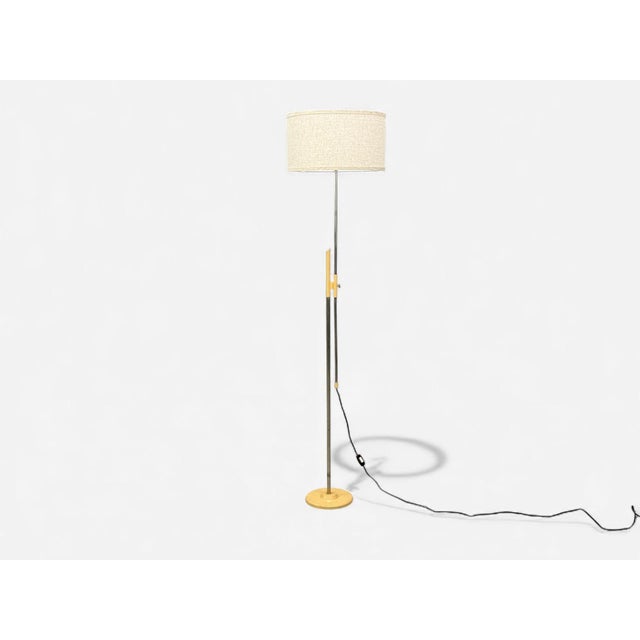 Polish Modern, Steel, Lacquered Metal, Adjustable Floor Lamp, Poland, 1960s An adjustable steel and metal floor lamp...
