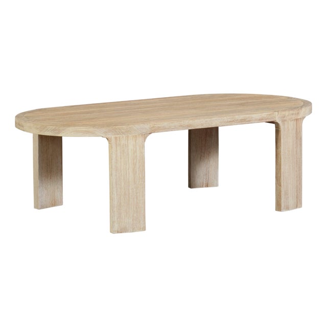 Eclipse Outdoor Solid Teak Wood Natural Look Coffee Table For Sale