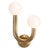 Metal Regina Andrew Happy Steel Sconce Right Side, Natural Brass For Sale - Image 7 of 7