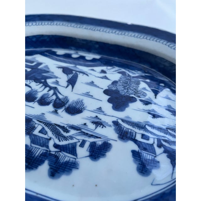 Antique Canton Chinese Porcelain Platter For Sale - Image 10 of 11