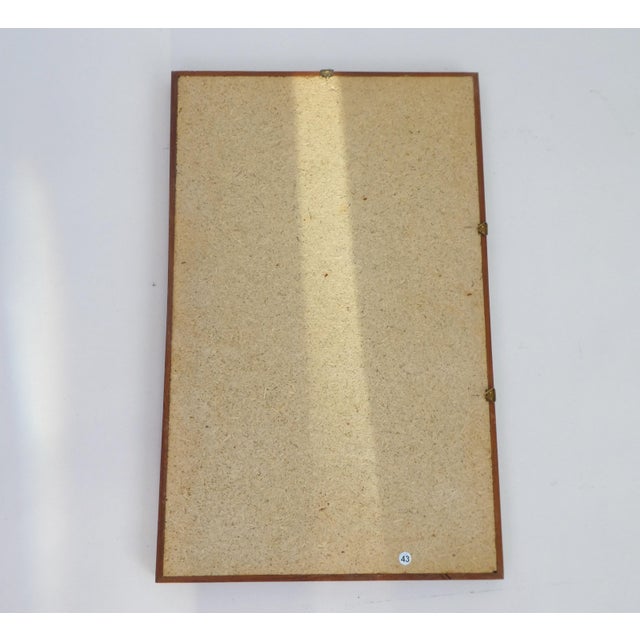 Blue Mid-Century Dutch Wooden Wall Mirror with Mosaic Tiles, 1960s For Sale - Image 8 of 9