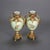 Ceramic Pair Antique Rudolstadt Hand Painted and Gilt Porcelain Bolted Urns 1890s For Sale - Image 7 of 8
