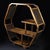 Chinese Vintage Chinese Huali Rosewood Reticulated Hexagonal "Curio" Display Stand (Bogujia) For Sale - Image 3 of 8