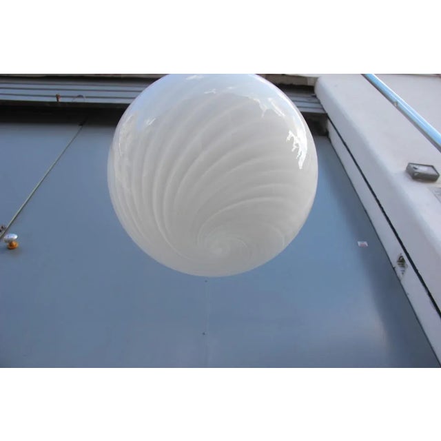 1970s Vintage Murano Glass Ceiling Lamp from VeArt For Sale - Image 5 of 8