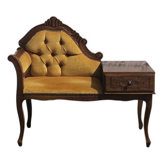 Italian Telephone Gossip Bench, 1960s For Sale