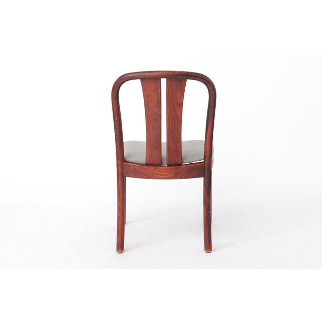 Vintage German Beech Casala Dining Chairs in Light Grey Upholstery, 1960s, Set of 4 For Sale - Image 6 of 10
