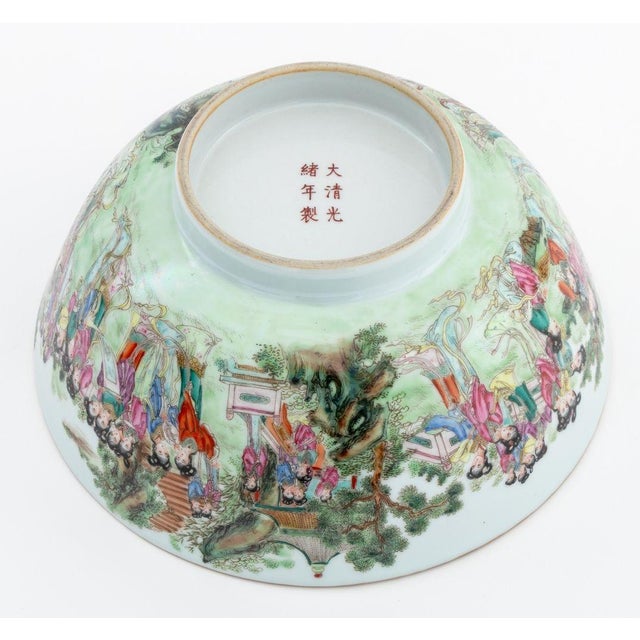White Chinese Famille Rose Porcelain Bowl For Sale - Image 8 of 9
