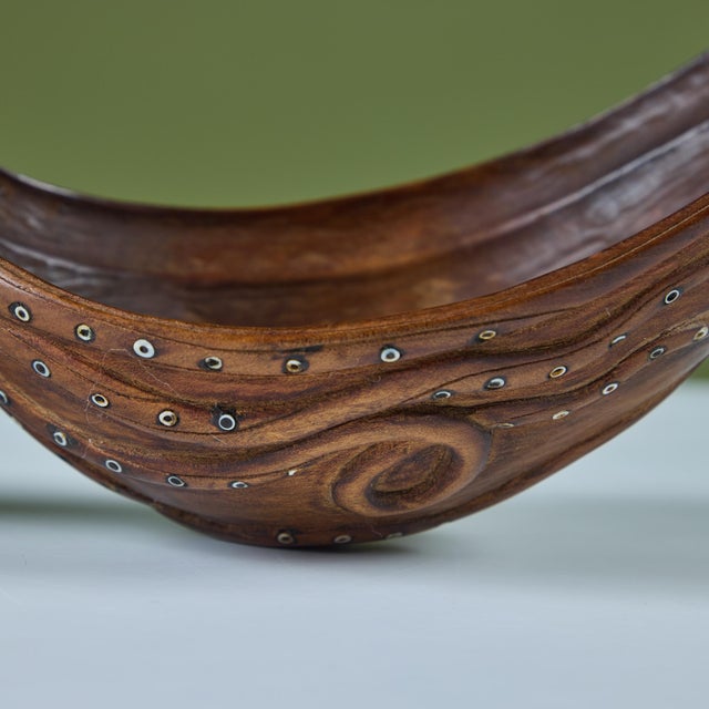 Wooden Octopus Ladle With Abalone Inlay For Sale - Image 11 of 12