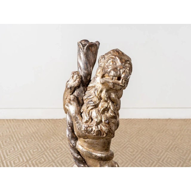 Italian Antique 1750s Carved and Gilt Lion For Sale - Image 3 of 6