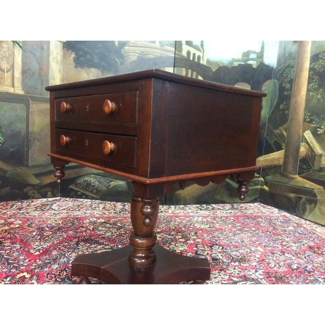 Wood Antique Cherry Empire Table, Accent Table For Sale - Image 7 of 11
