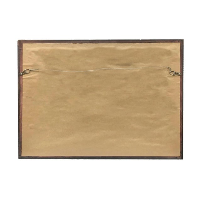 Beachside French Landscape Canvas Print in Thin Gold Wood Frame 32x22 For Sale - Image 4 of 5