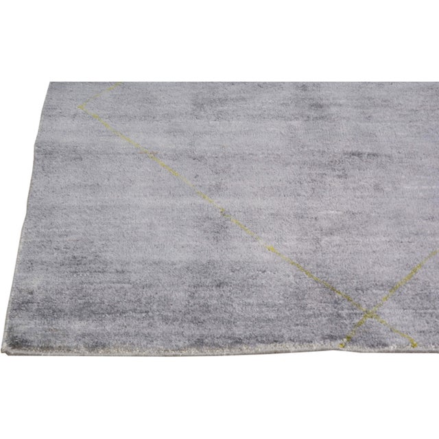 Contemporary Moroccan Modern Hand Knotted Wool Rug, 8'1X9'6 For Sale - Image 4 of 6