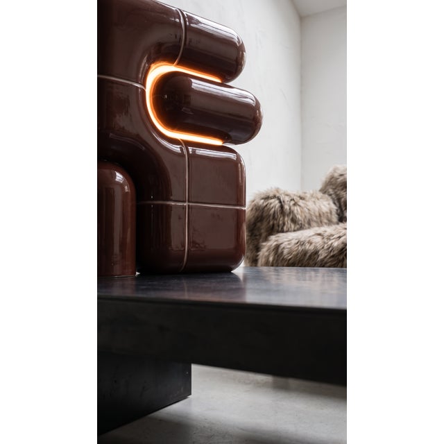 Maroon U 021 Ambient Lamp by Rollo Studio For Sale - Image 8 of 11