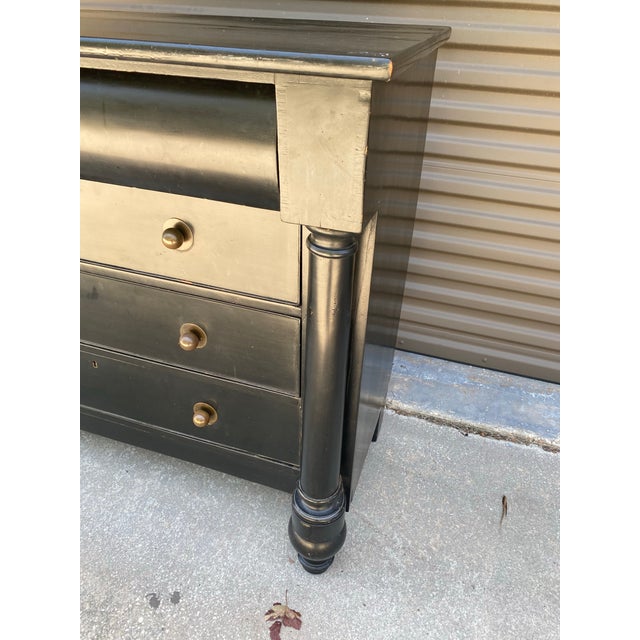Vintage Ebony Black Dresser For Sale - Image 10 of 12