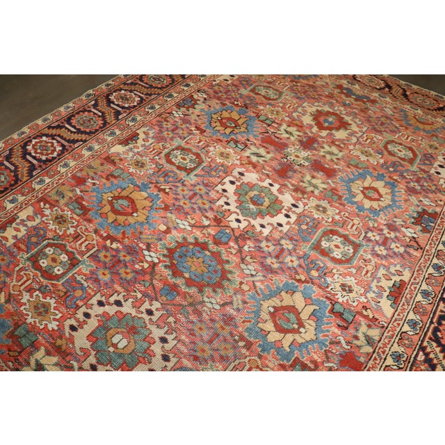 1920s Stunning Antique Heriz Rug 8' X 10' For Sale - Image 4 of 10