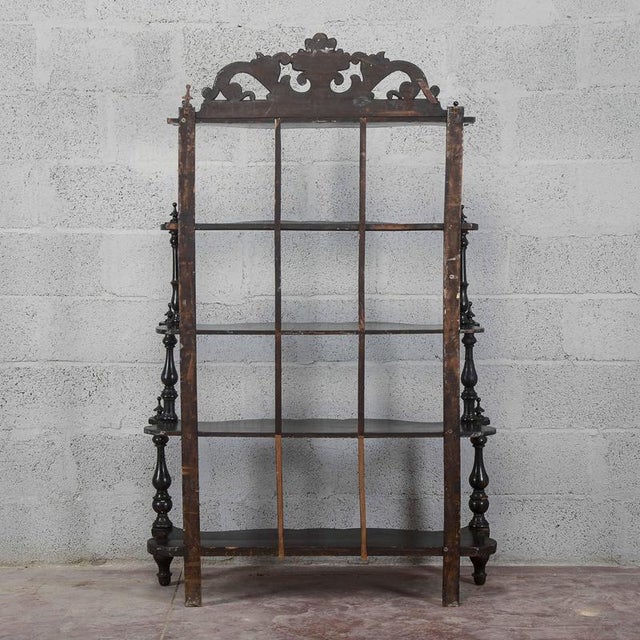 Black 19th Century Open Shelf Bookcase For Sale - Image 8 of 18