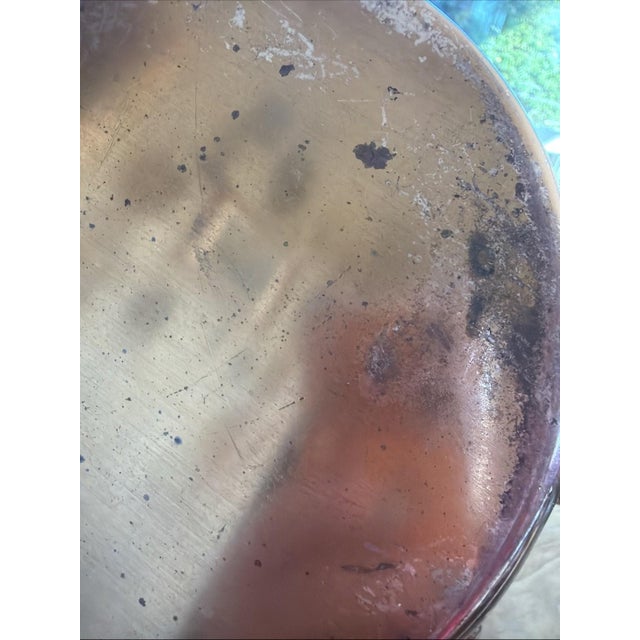 Vintage Villedieu ML France Copper Sauté Pan 6.5” Tin Lined Brass Handle For Sale - Image 10 of 10