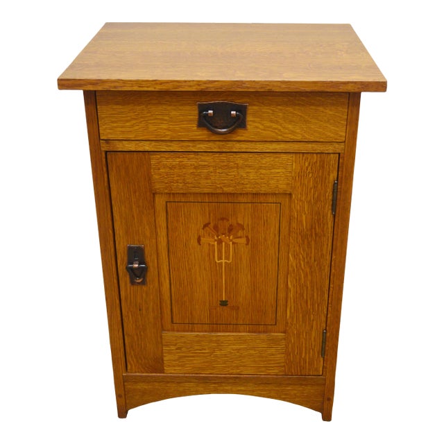 Stickley Arts & Crafts Mission Oak Harvey Ellis Nightstand Bedside Table For Sale
