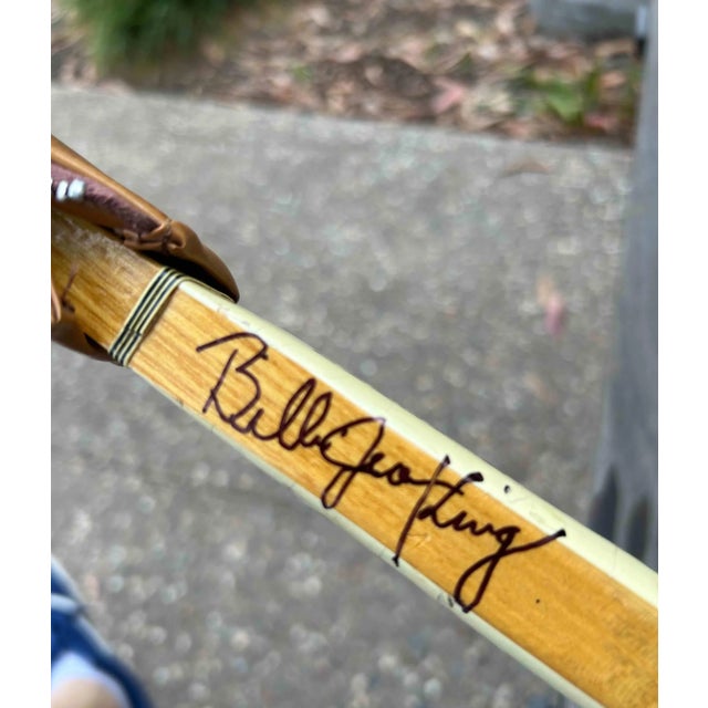 Billie Jean King Signed Tennis Racquet & Leather Case - 1970s For Sale - Image 9 of 13