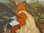 Contemporary Marc Zimmerman "Make My Day" Oil Painting, Oversized Rooster in Village Street, Bold Scale, Cubist Architecture, Contemporary Art West Coast For Sale - Image 3 of 8