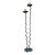 Monumental Postmodern Hand Forged Steel Curvy Pedestal Sculpture Double Candelabra Display 4ft For Sale